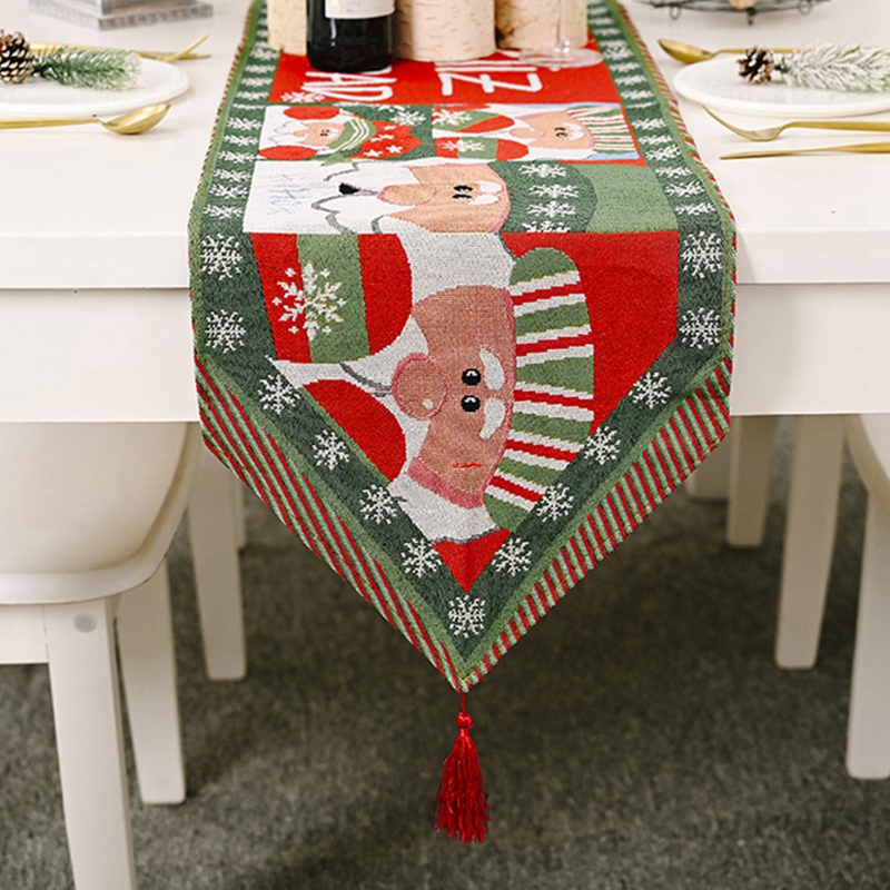 Christmas Home Decoration Supplies Knitted Fabric Table Runner Creative Tablecloth 最大51％オフ！