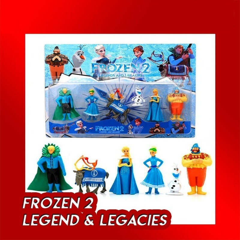 Disney Frozen 2 Legends & Legacies Exclusive Figures Set - 6 Figures for Cake Toppers, Decoration and for Playing. 