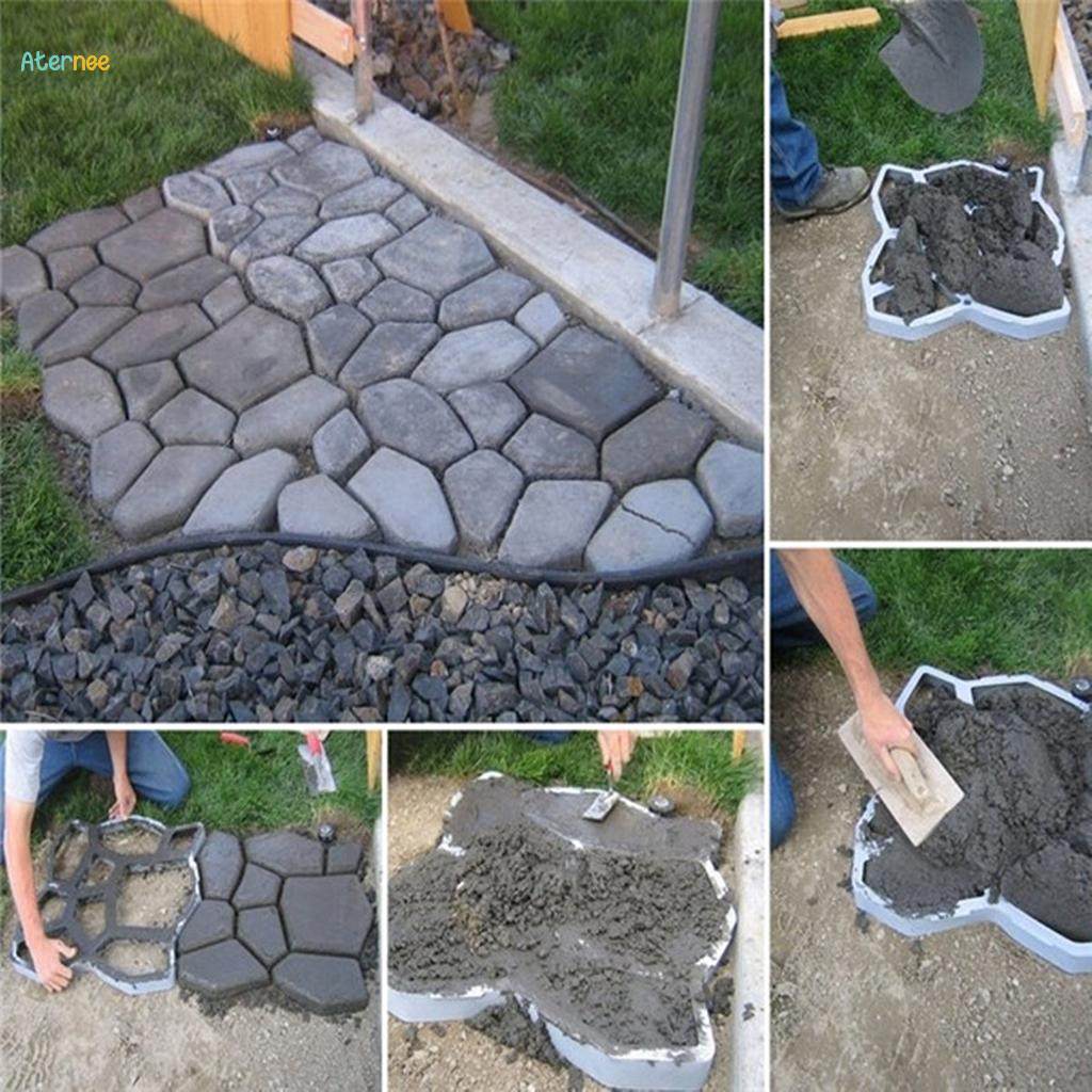 Pavement maker Driveway Walk Pavement Patio Lawn Concrete Stepping Mould 35x35x3.6cm. 