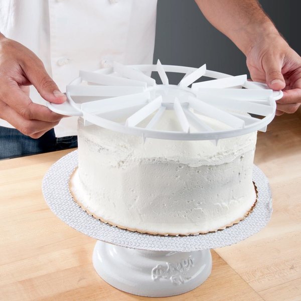 Round Cake Slice & Pie Slicer Marker, Cake Divider, Cheesecake Cutter, 10 or 12 Slices Double Sided Cake Portion Marker, Works for Cakes  Cake Divider Cake Slice - Cake Portion Marker Cake Cutter. 