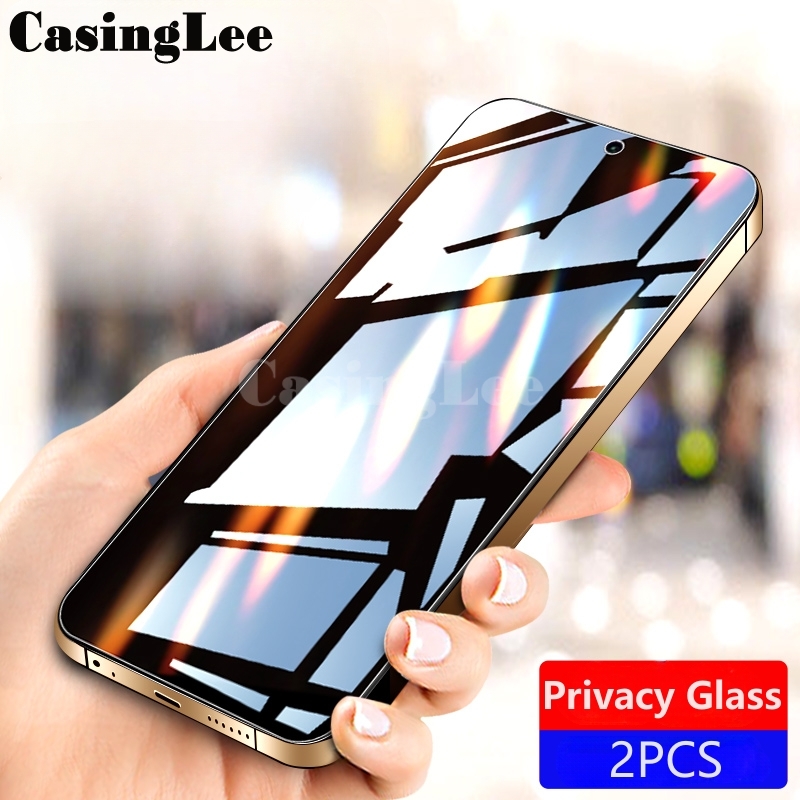 2pieces Privacy Glass for Tecno Spark Go 2024 Screen Protector Tempered Glass for Tecno Spark Go 2024 Full Screen Cover Privacy Film Phone Cases