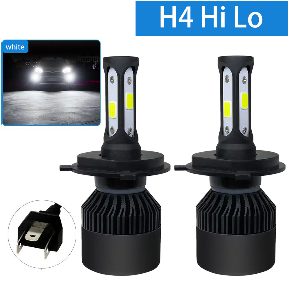 2piece H4 8000K white light LED car headlight car LED headlight headlight fog light headlight. 