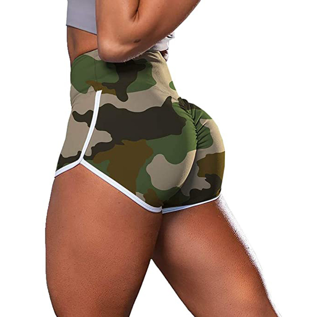 camo workout shorts women's