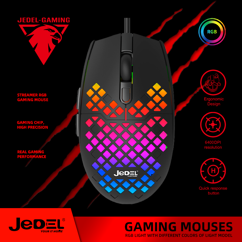 JEDEL GM1150 RGB Effect 6400 DPI Gaming mouse Daraz.lk