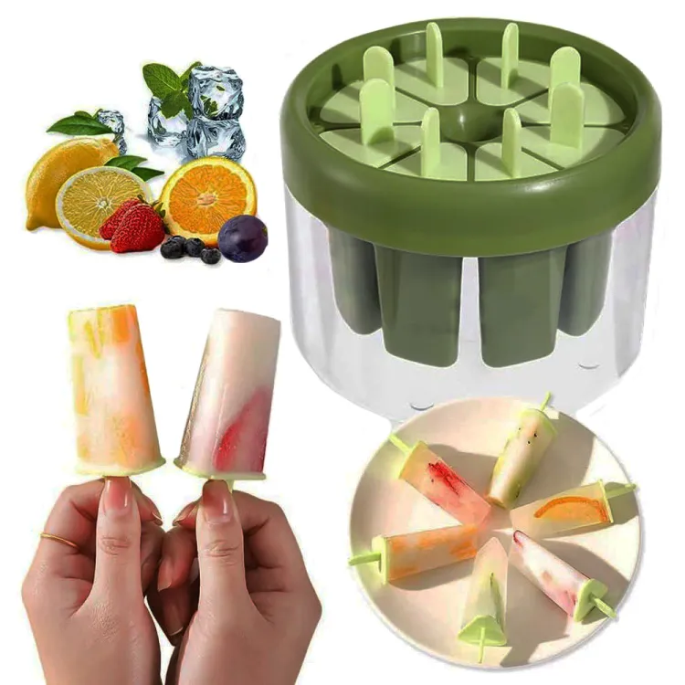 Ice Cream Mold with 8 Popsicle Sticks Popsicles Molds with Storage