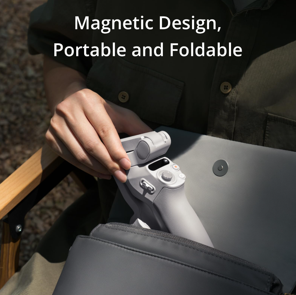 DJI Osmo Mobile SE Intelligent Gimbal, 3-Axis Phone Gimbal, Portable and Foldable, Android and iPhone Gimbal with ShotGuides, Smartphone Gimbal with ActiveTrack 6.0, Vlogging Stabilizer. 