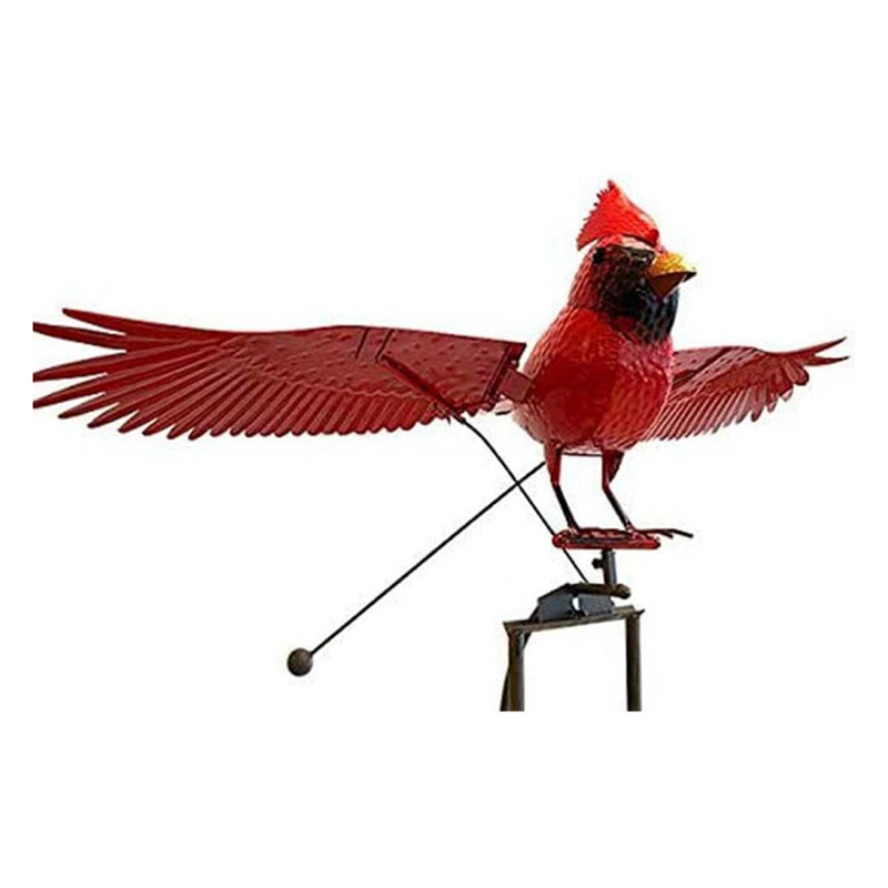 Life-Like Eagle Sculpture Wind Spinner Decorative Flapping Wings Flying Owl Garden Windmill