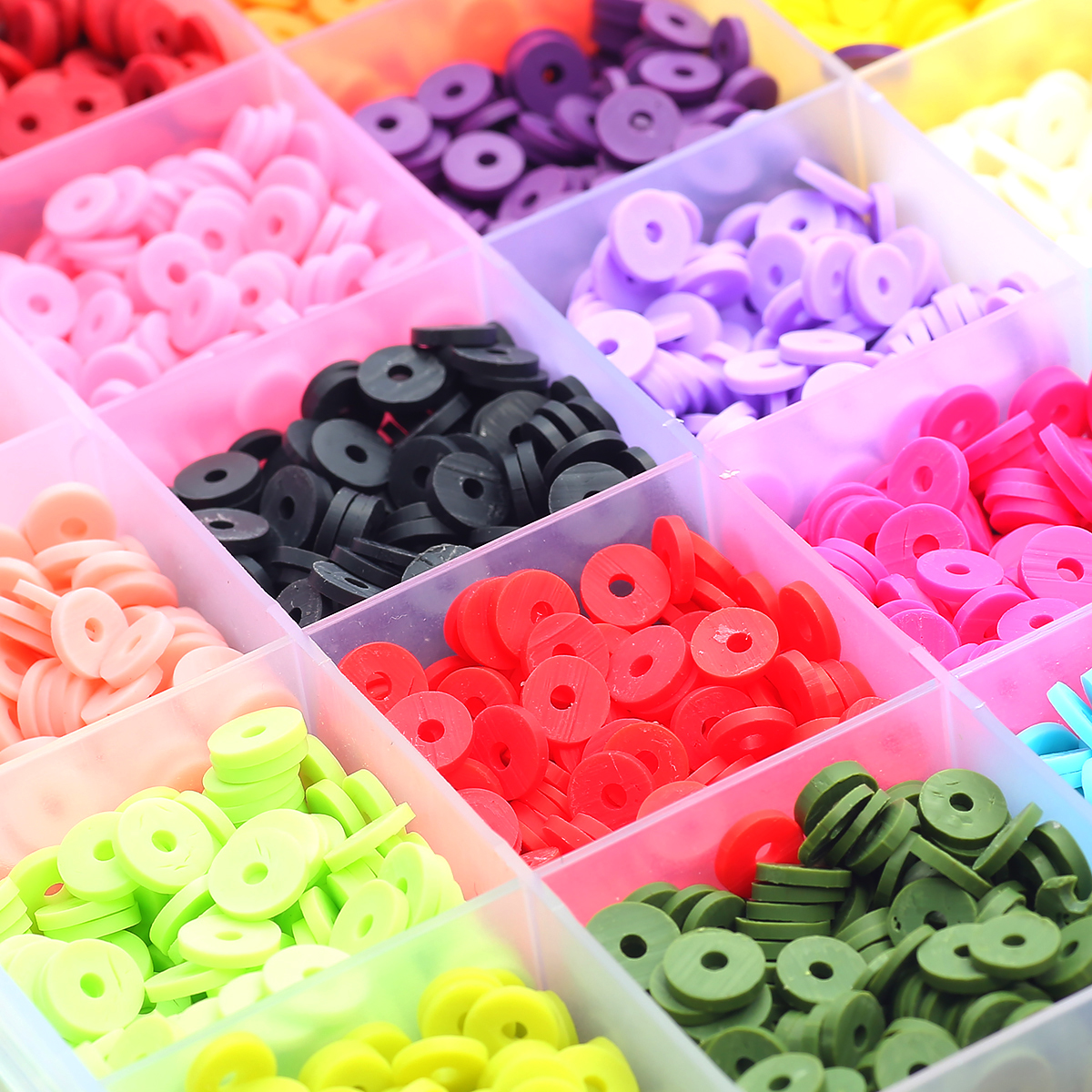 1Set/box 18 Kinds Clay Beads Set for DIY Accessories Jewelry Making. 