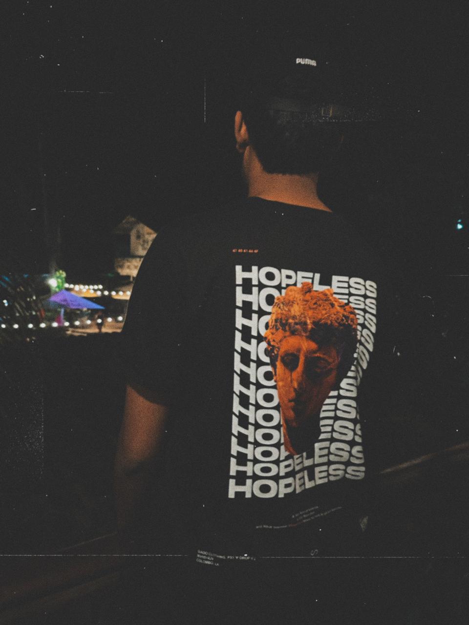 Oversized Printed Graphic Crew Neck t shirt for men - Black. 