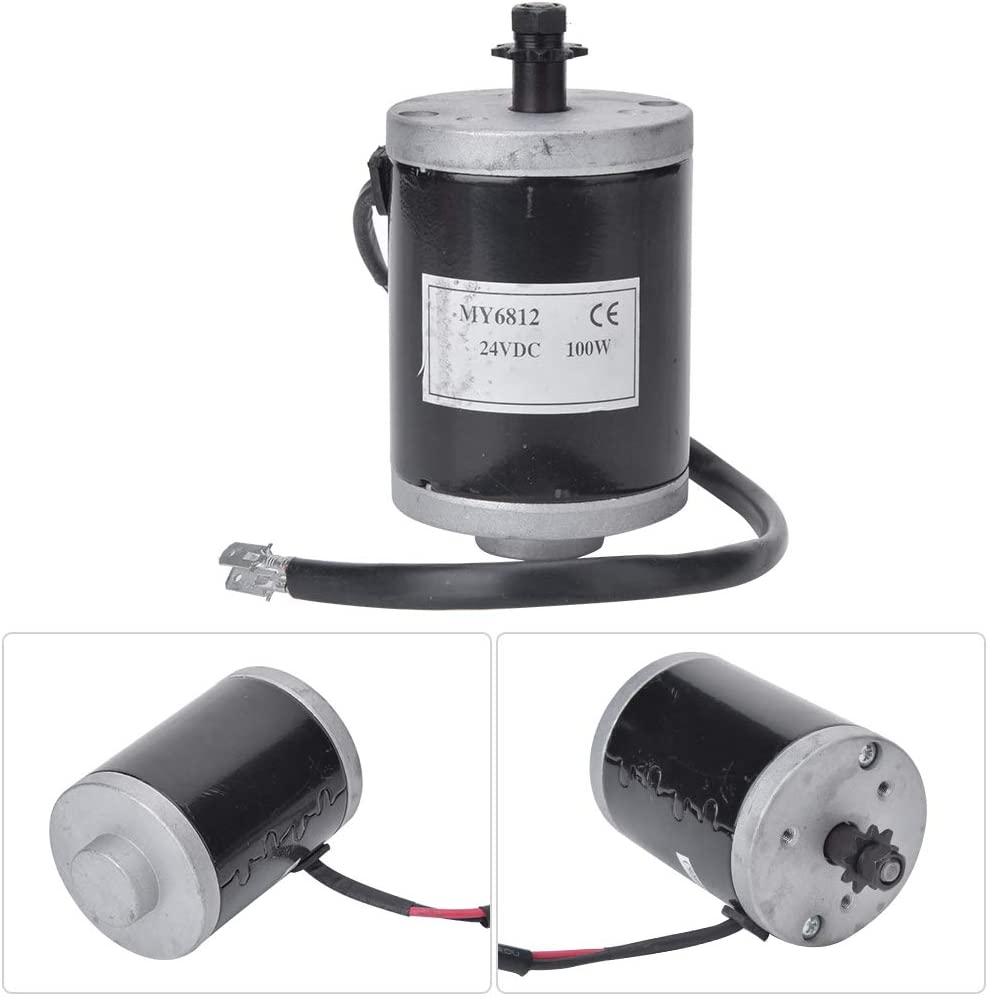 MY6812 Blade Sprocket Motor Electric Scooter 24V 100W High Speed Motor Electric Bike Motor with Sprocket Teeth, High Speed Small Brush Motor E Bike Accessories. 