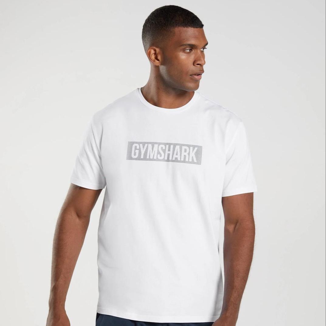 Gymshark DriFit Sports T shirt for men - White. 