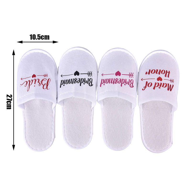 【WEJA】Ministar 1Pair Bride Wedding Decoration Bridesmaid Party Slippers Ladies Party Supplies. 