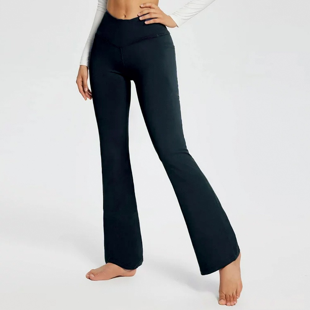 Women Bell Bottom Jeans For Ladies High Waisted Flare Baggy Jeans Legging With Classic Wide Leg Pant / Palazzo Trouser / Flared Bottom/  Ripped Heavy Thick Stretch Stretchy Polyester Spandex Fabric 200 GSM Fabric Pants. 