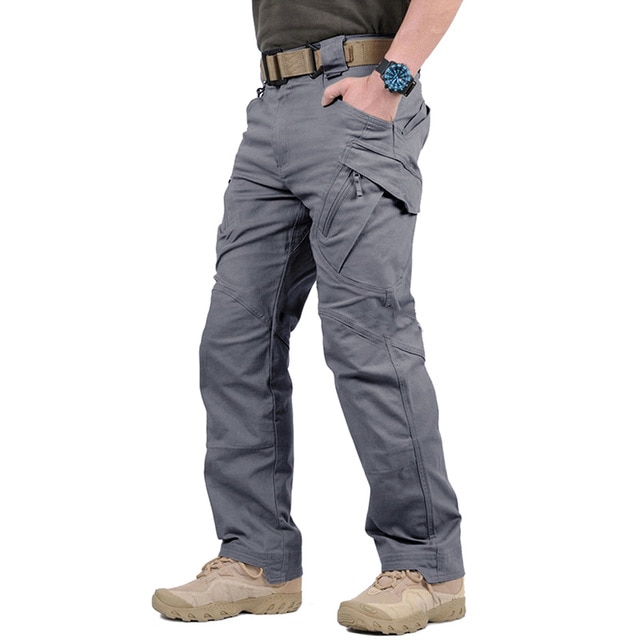 Pants Men Multiple Pocket Waterproof 