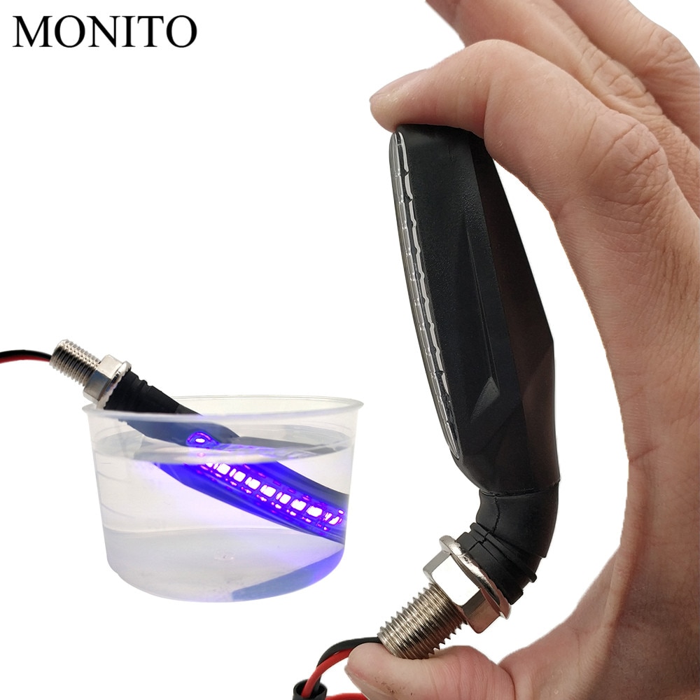 【1 Pair Purple】 Motorcycle Signals LED Lights Flowing Flashers For YAMAHA YZF R1 2005 2006 2007 2008 2009 2010 2011 2012. 
