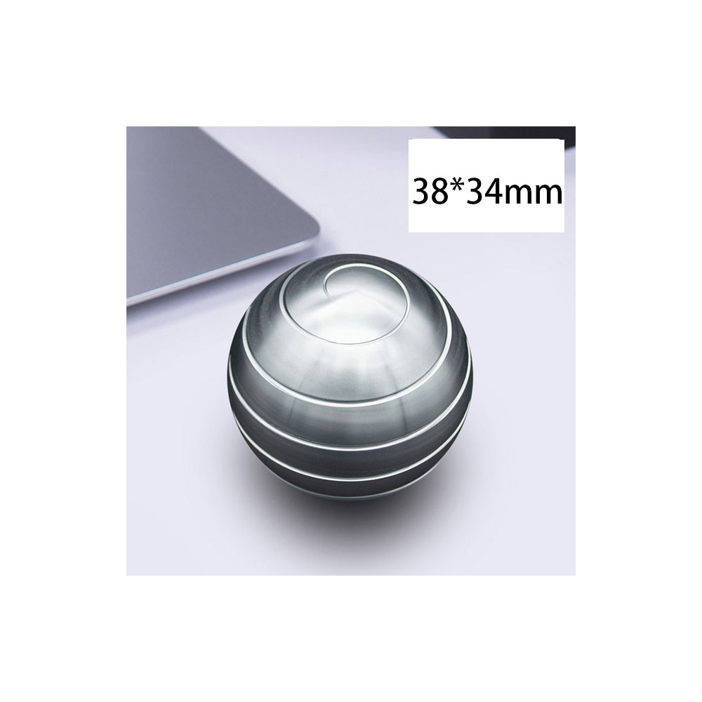 38mm Desktop Decompression Rotating Spherical Metal Gyroscope Office ...
