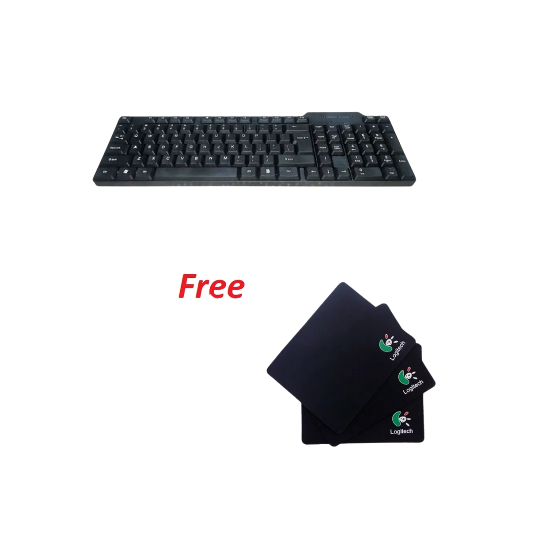 USB Keyboard With Free Mouse Pad