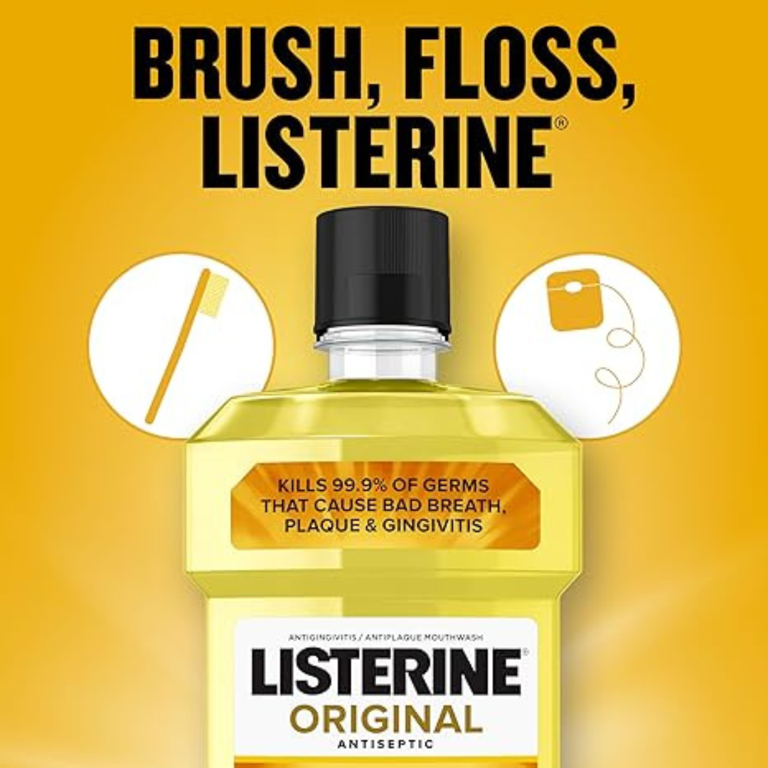 Listerine Mouthwash Oral Care  to Kill 99.9% of Germs That Cause Bad Breath 500ml 250ml. 