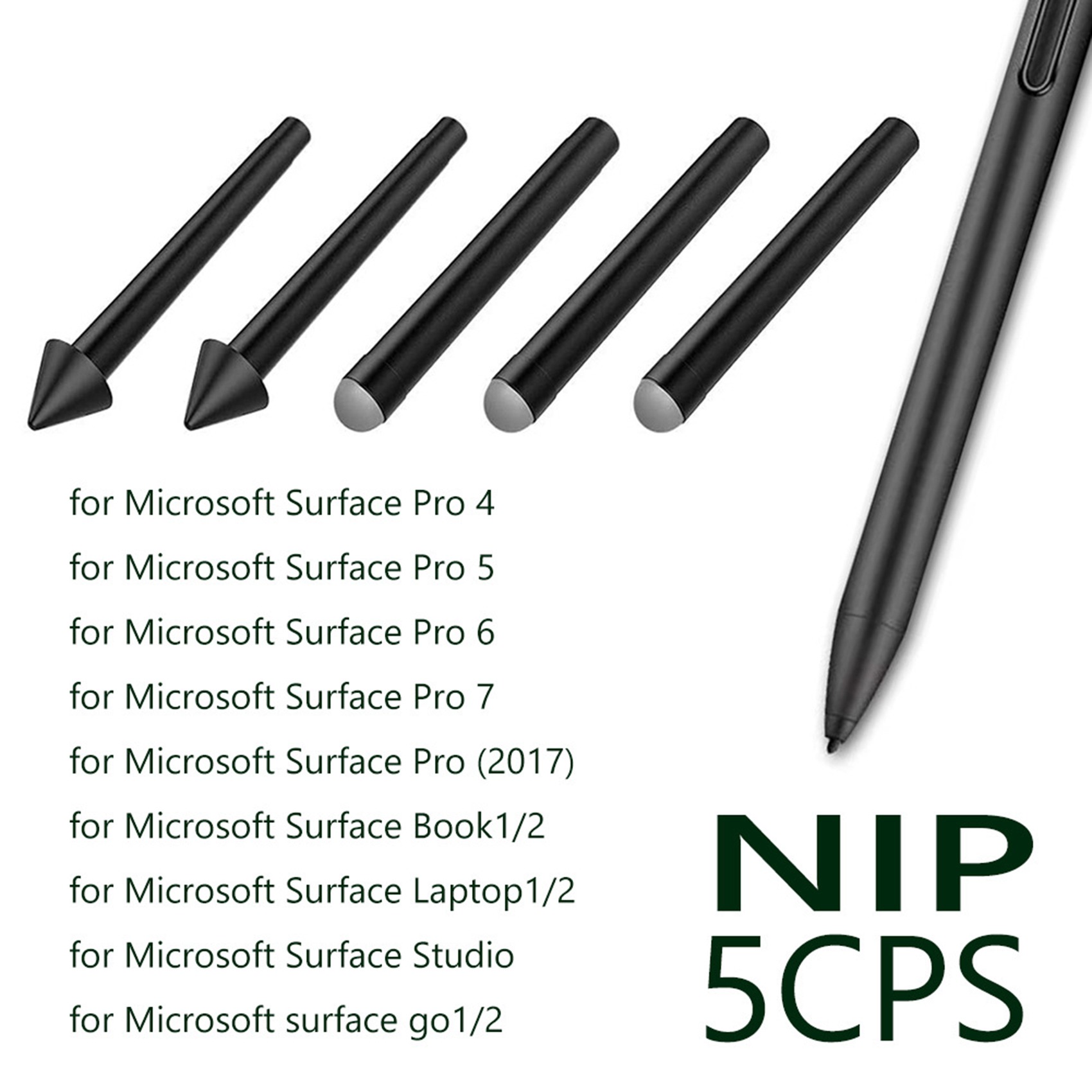 surface pen nibs-3 * HB Pen tip
2 * 2H Pen tip-black. 