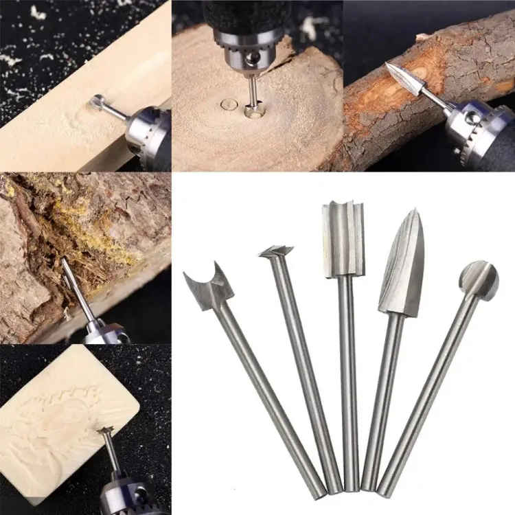 wood working tools 5pcs High Speed Steel Wood Carving Engraving