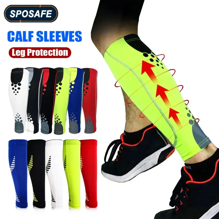 1Pcs Sports Calf Compression Sleeve Shin Splint Support Guard Leg  Protection Sock for Basketball Running Cycling Travel Recovery