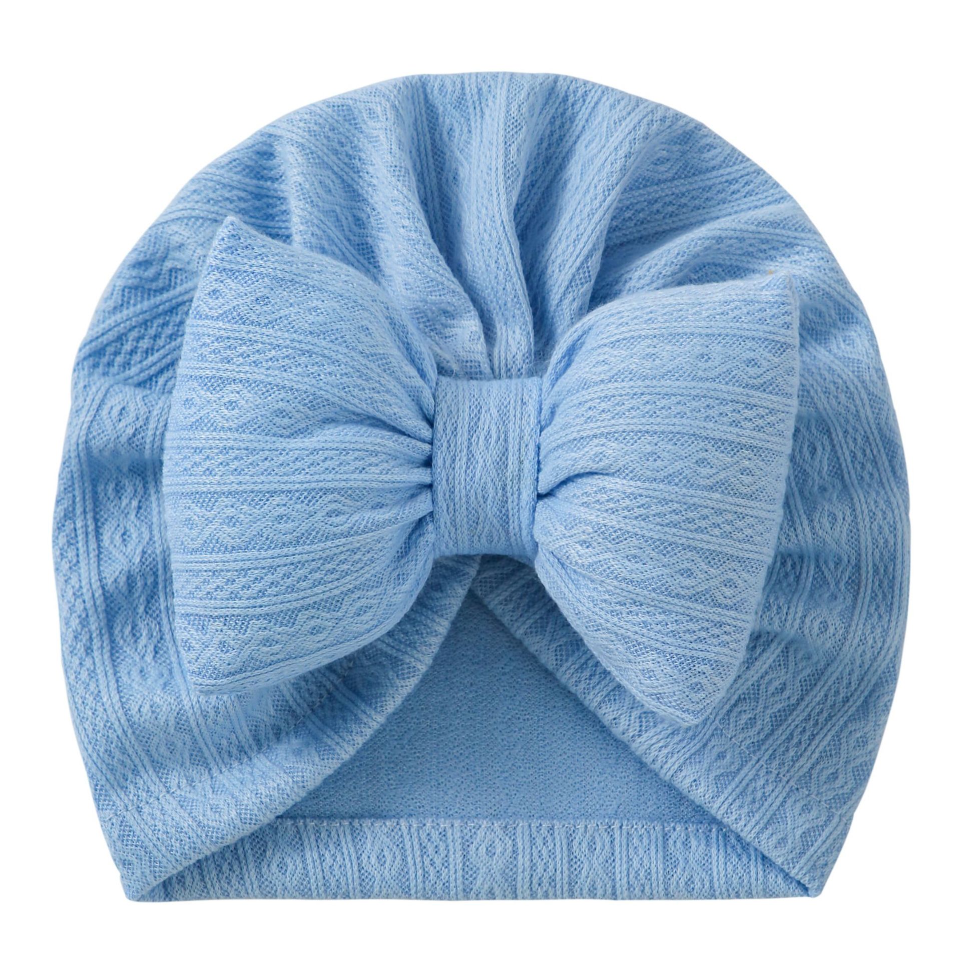 Sweet Bowknot Baby Hat Turban Soft Newborn Baby Girls Indian Cap Solid Color Infant Boys Cap Beanies Headwrap. 