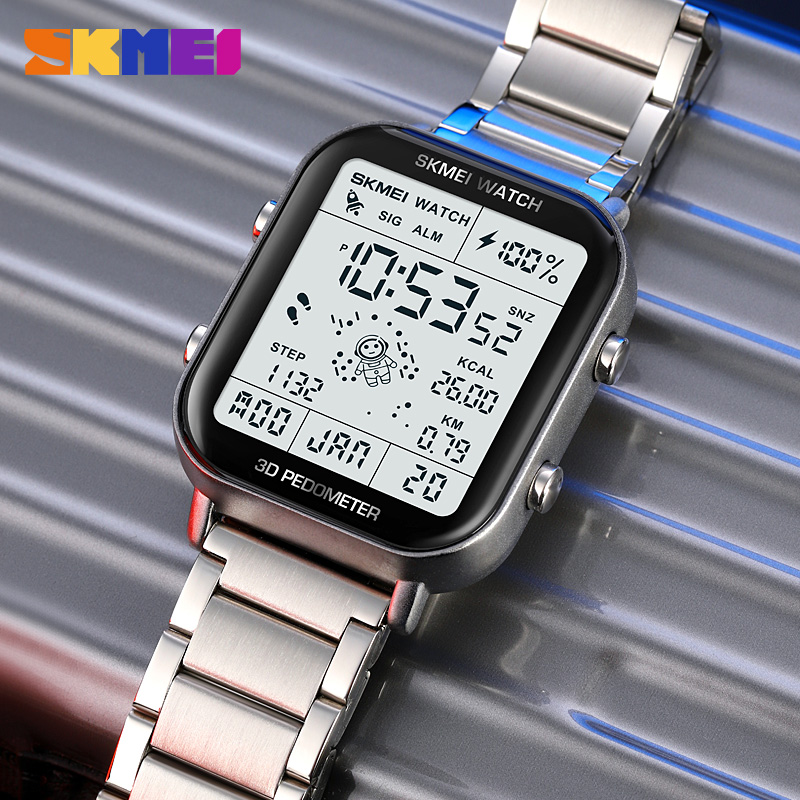 SKMEI Multi-Purpose Electronic Watch for Men and Women - Sports, Simplicity, and Waterproof Design - Model 1888 (Randomly Sending New and Old Versions). 