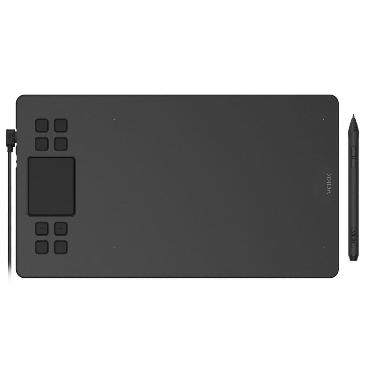 VEIKK A50 Graphic Drawing Tablet for Digital Art 290 PPS Full Panel Design 10 x 6 inch Drawing Pad Large Working area with 8192 Levels Pressure Sensitivity Battery-Free Passive Pen 8 Hotkeys&Touch Pad. 