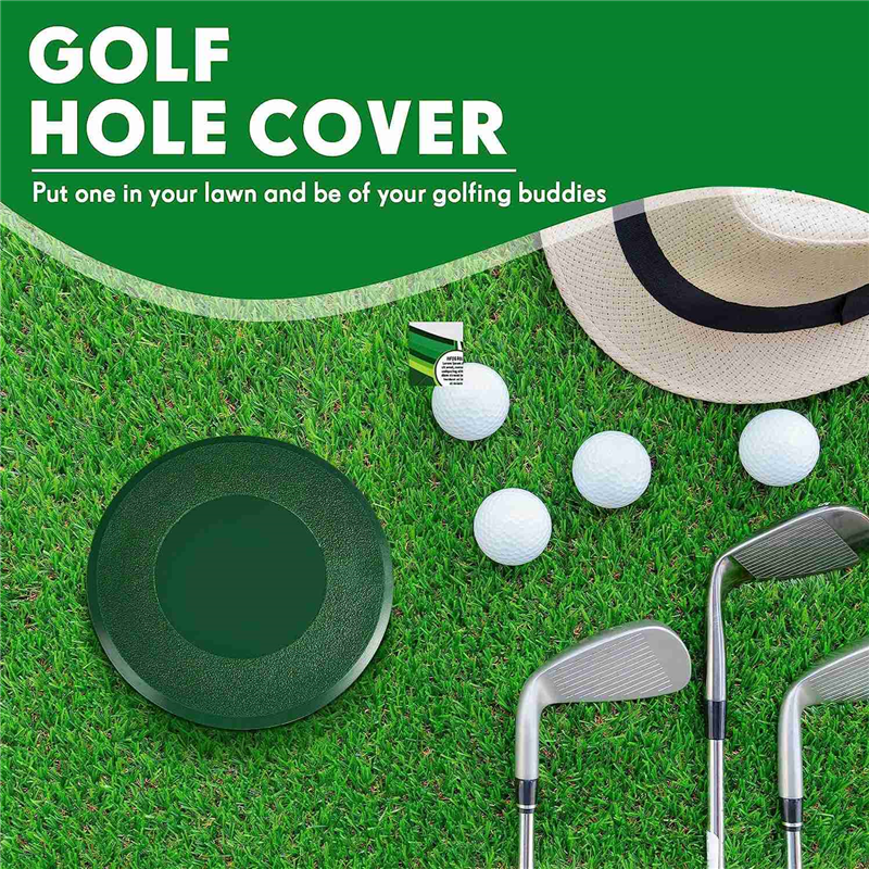 6 Piece Golf Cup Cover Golf Hole Putting Green Cup Green for Garden Backyard Outdoor Activities. 