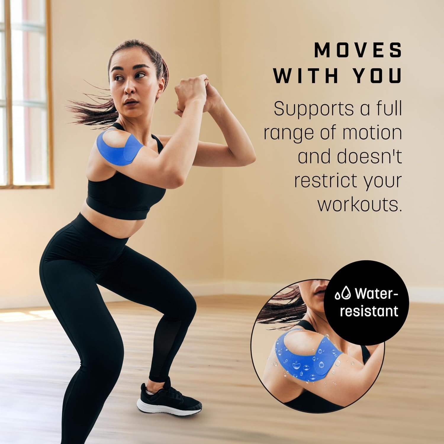 5m Sports Kinesiology Tape Roll of Elastic Water Resistant Tape for Support & Muscle Recovery Quality Sports Tape Muscle Tape Support Physio Tape Kinetic for Knee Shoulder and Elbow - Multi Purpose Kinesiology Tapes, Body Tape, Boob Tape, Trans Tape, K Ta. 