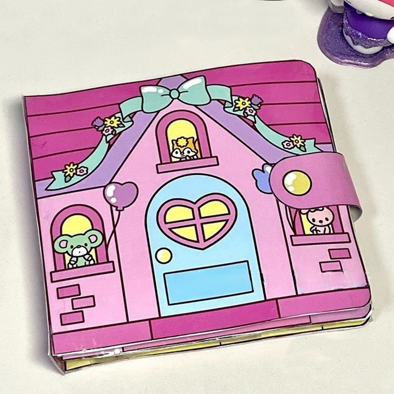 Sanrio DIY Quiet Book Kuromi Cinnamoroll Melody Handmade Semi-Finished Products Toy Sticker Book Girl Gift Educational Toy Pizazzazz. 