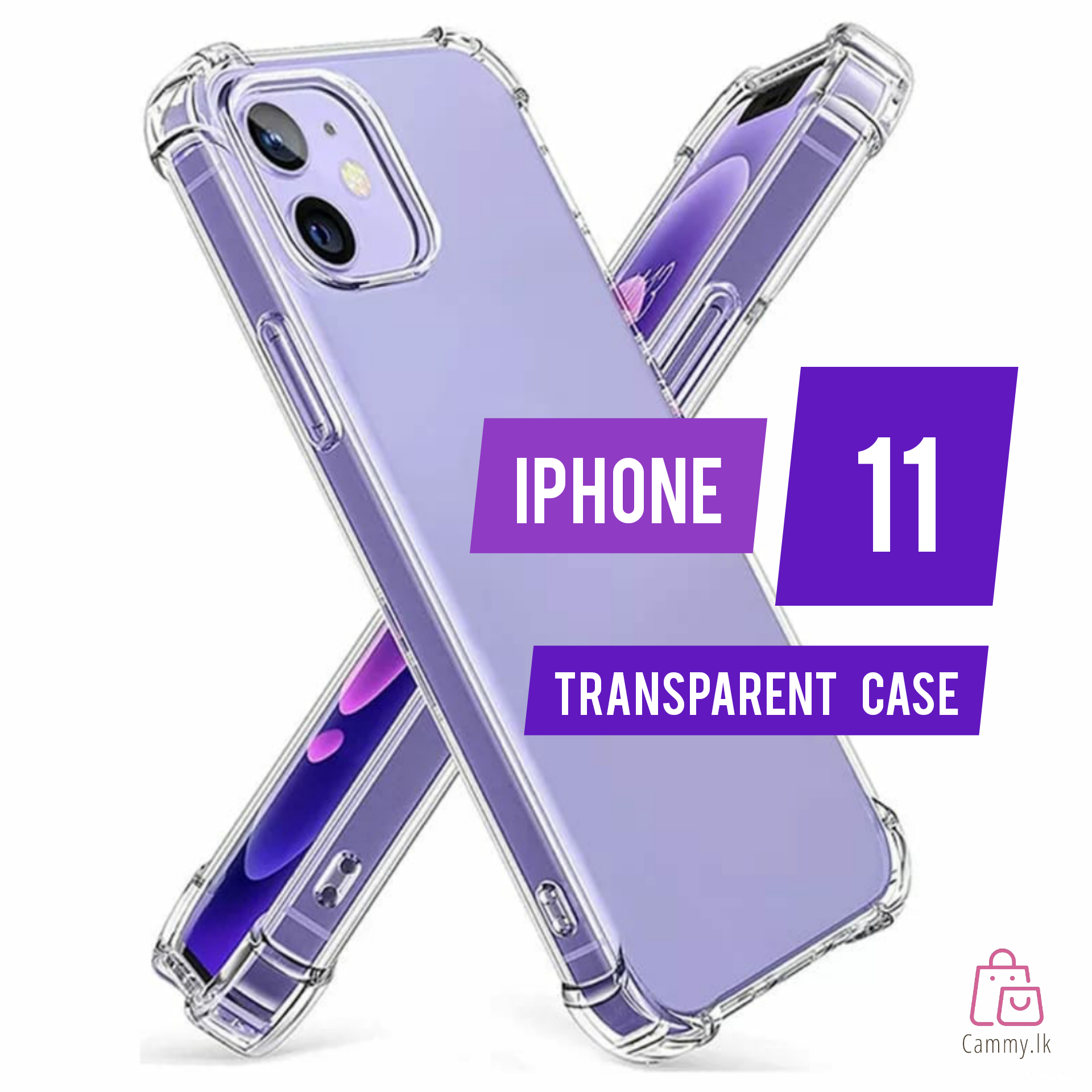 iPhone 11 Back Cover Transparent Shockproof Bumper Case For iPhone