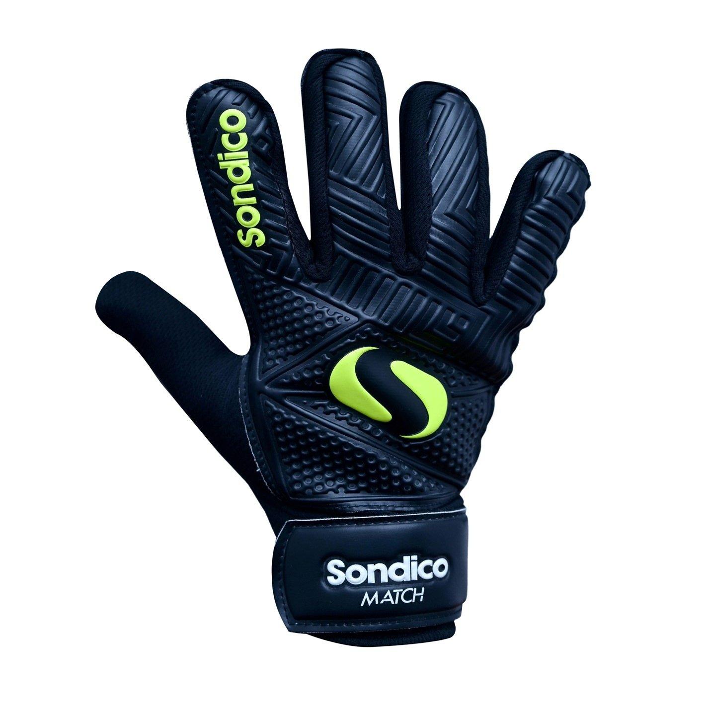 Sondico Unisex Adults Match Goalkeeper Gloves (Black/Yellow) - Sports Direct. 
