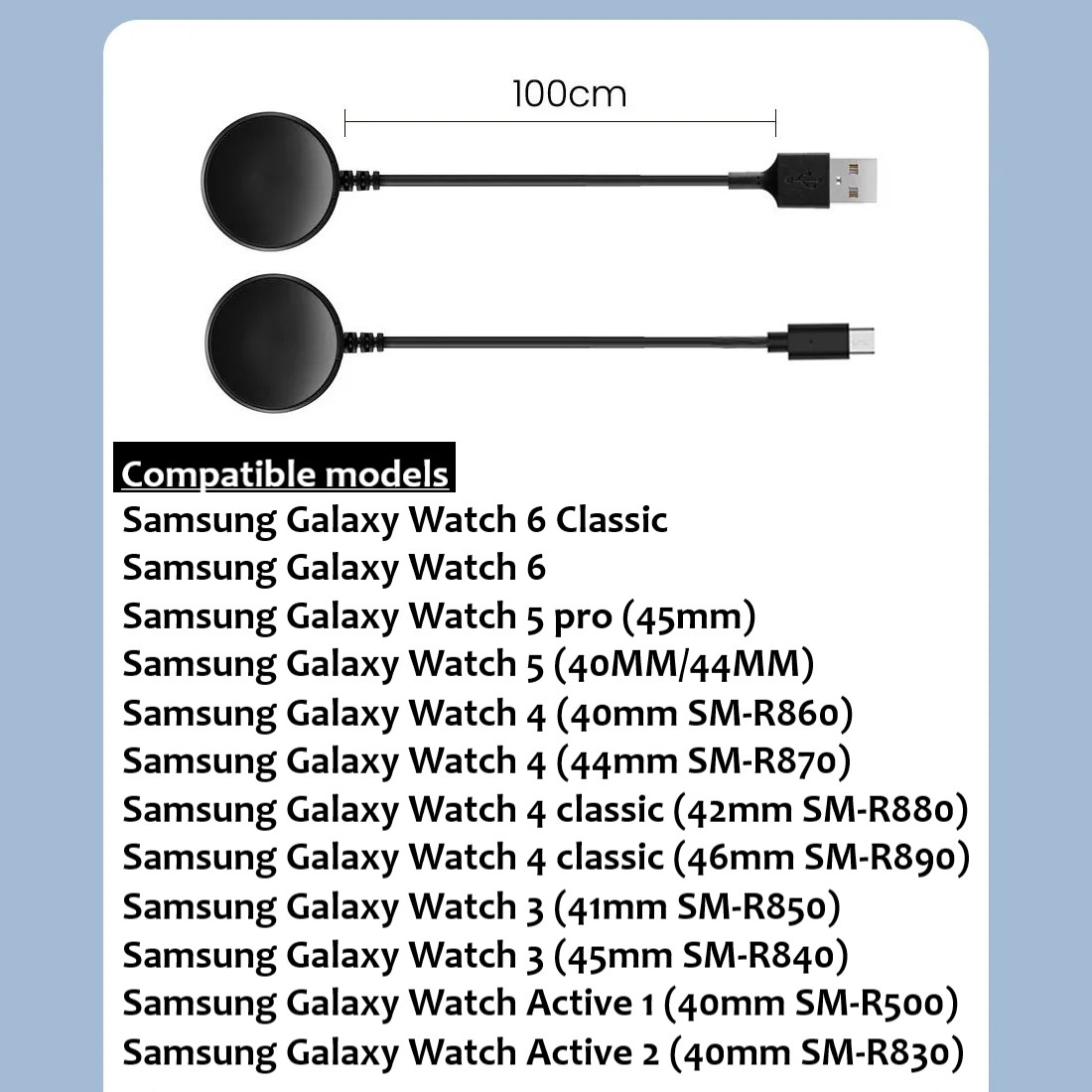 Samsung Galaxy Watch 5/4 Classic Charging Dock, USB Type-C, 40mm/42mm/44mm. 