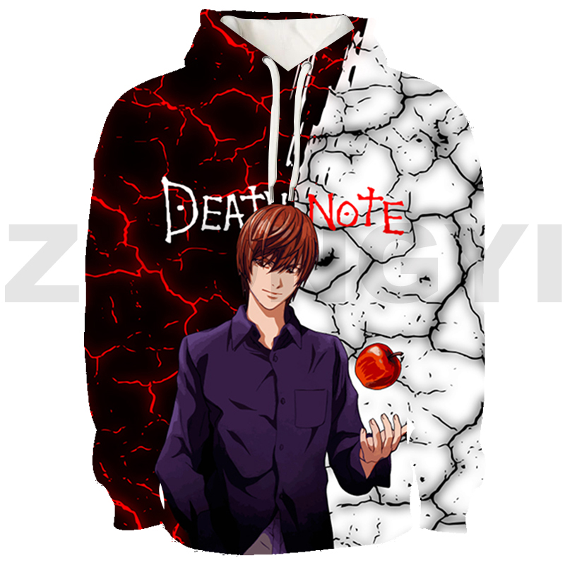 3D Anime Death Note Hoodie Adults Sweatshirt Oversized Pullover Japan Shinigami Ryuk Streetwear Teenager Sudaderas Para Mujer. 
