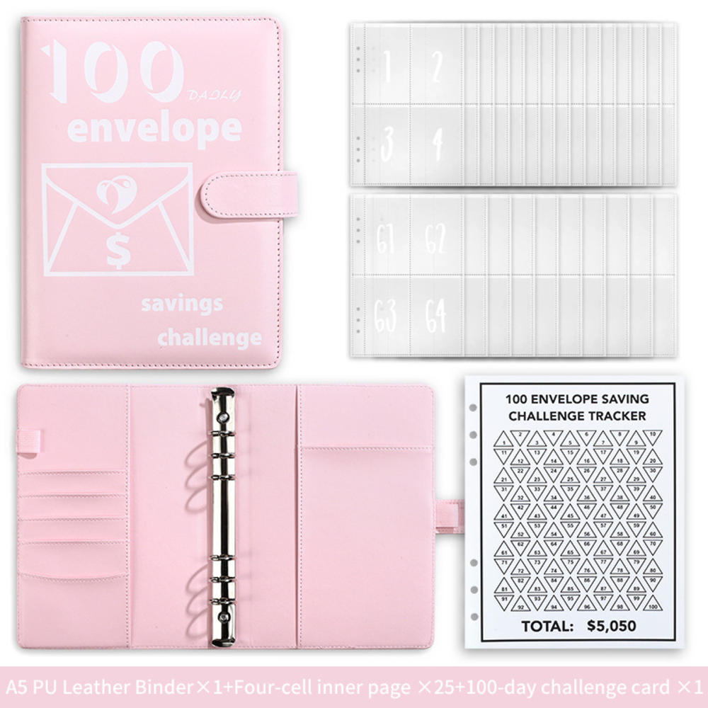 100 Envelope Challenge Envelope Challenge Binder 100 Envelope Challenge Budget Binder Money-saving Binder Financial Goals Binder