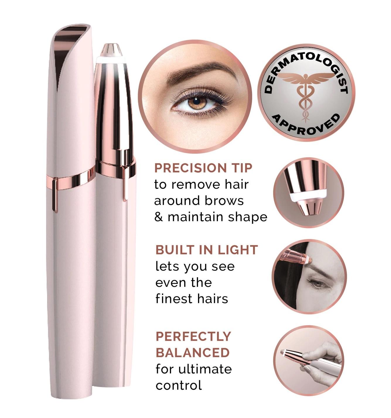 finishing touch flawless brows eyebrow hair remover blush