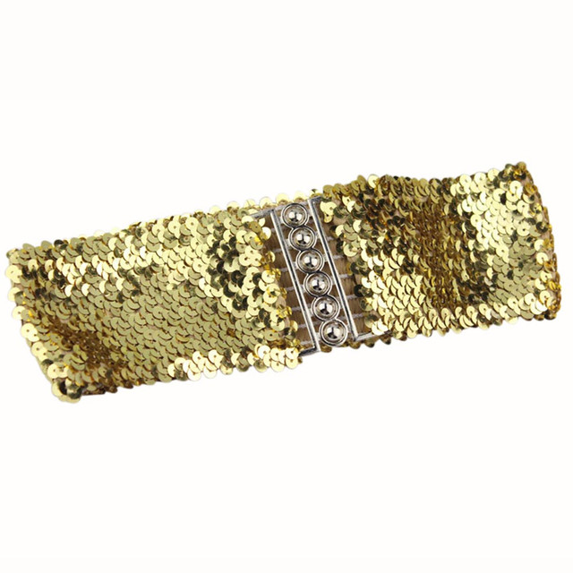 slim fit dress slacks Joyfolie Girls Molly Sequin Belt in Silver, Youth Large