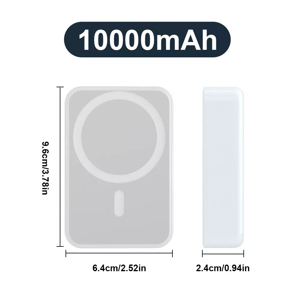 Apple Magsafe Battery Pack 5000mAh / 10000mAh Wireless Magnetic PowerBank for Iphone. 