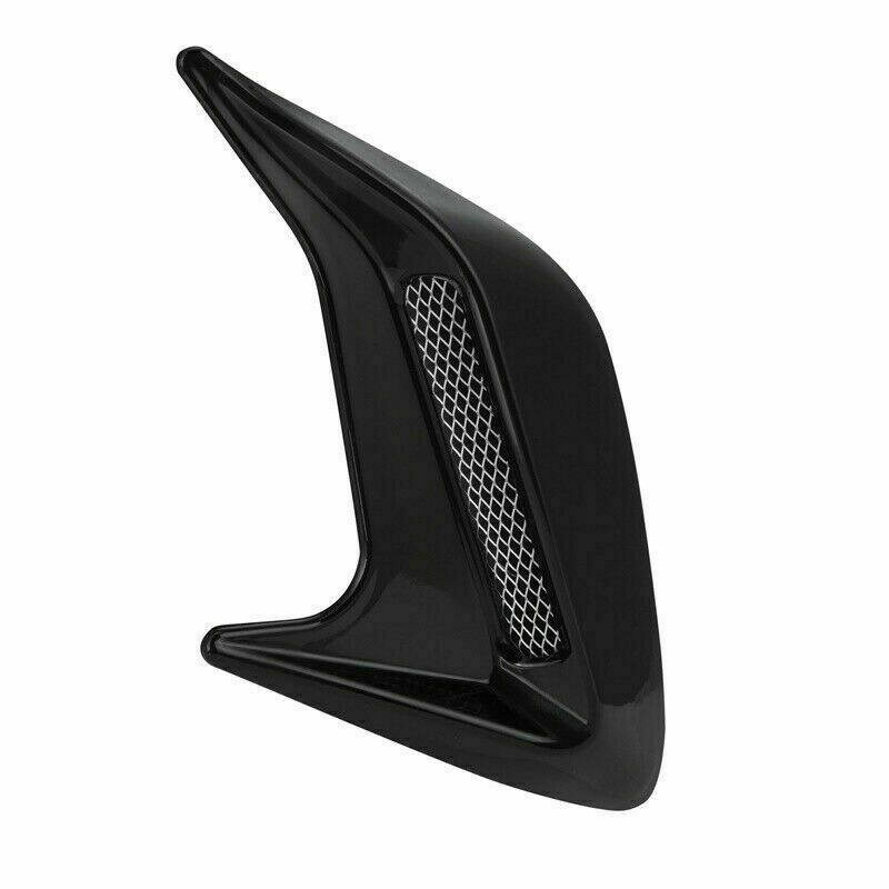 Uxcell 2Pcs Carbon Fiber Pattern Car Air Flow Intake Grille Vent Cover Hood Sticker