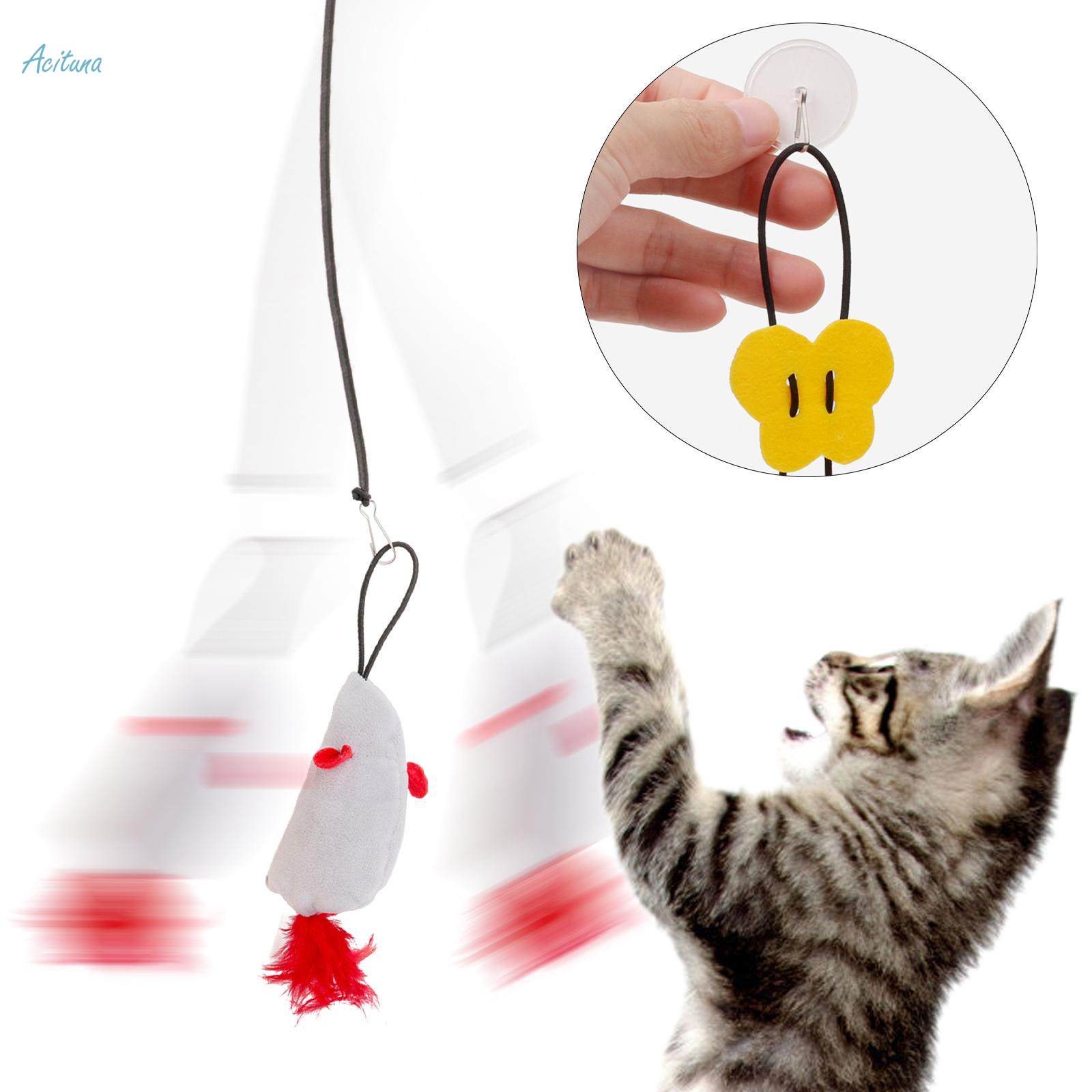 Pet Kitten Cats Mice Toys Hanging Door Cat Plush Toy for Kittens Kitty. 