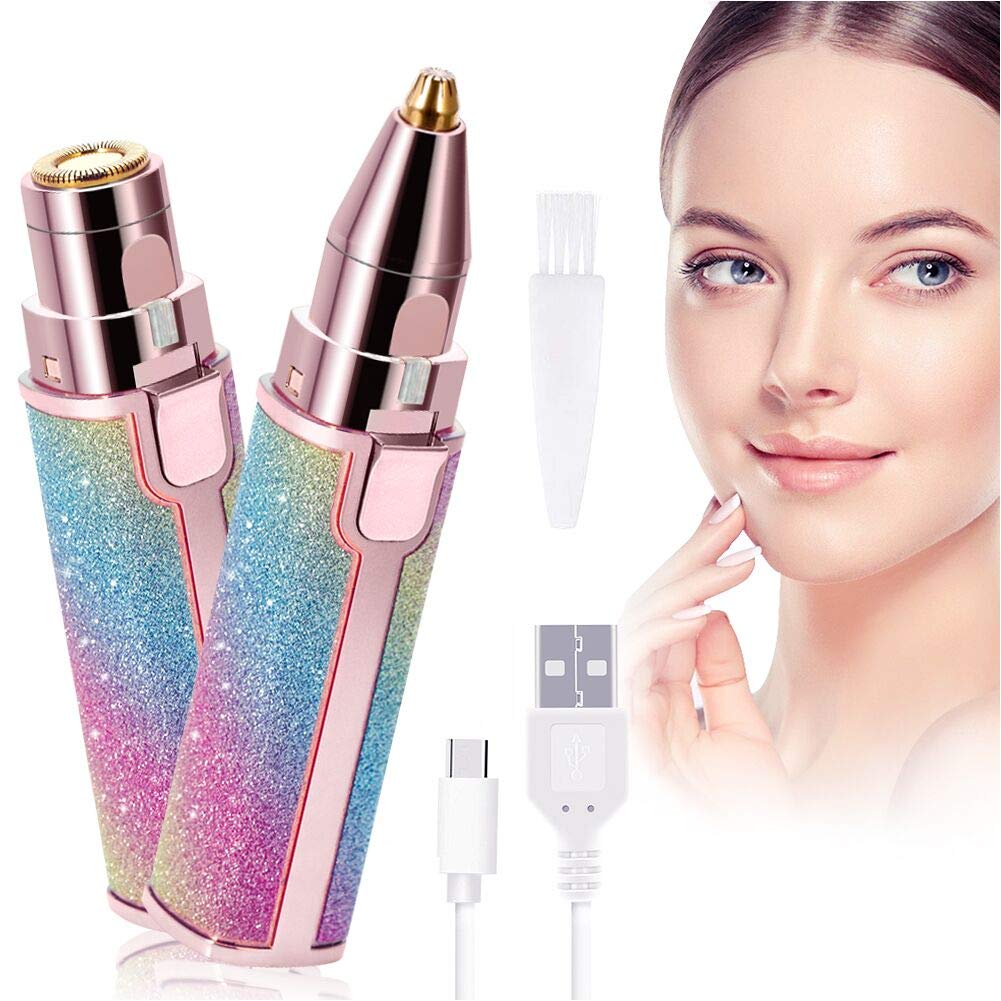 2 in 1 Mini Electric Epilator And Hair Remover For Body And Facial Hair Rechargeable. 