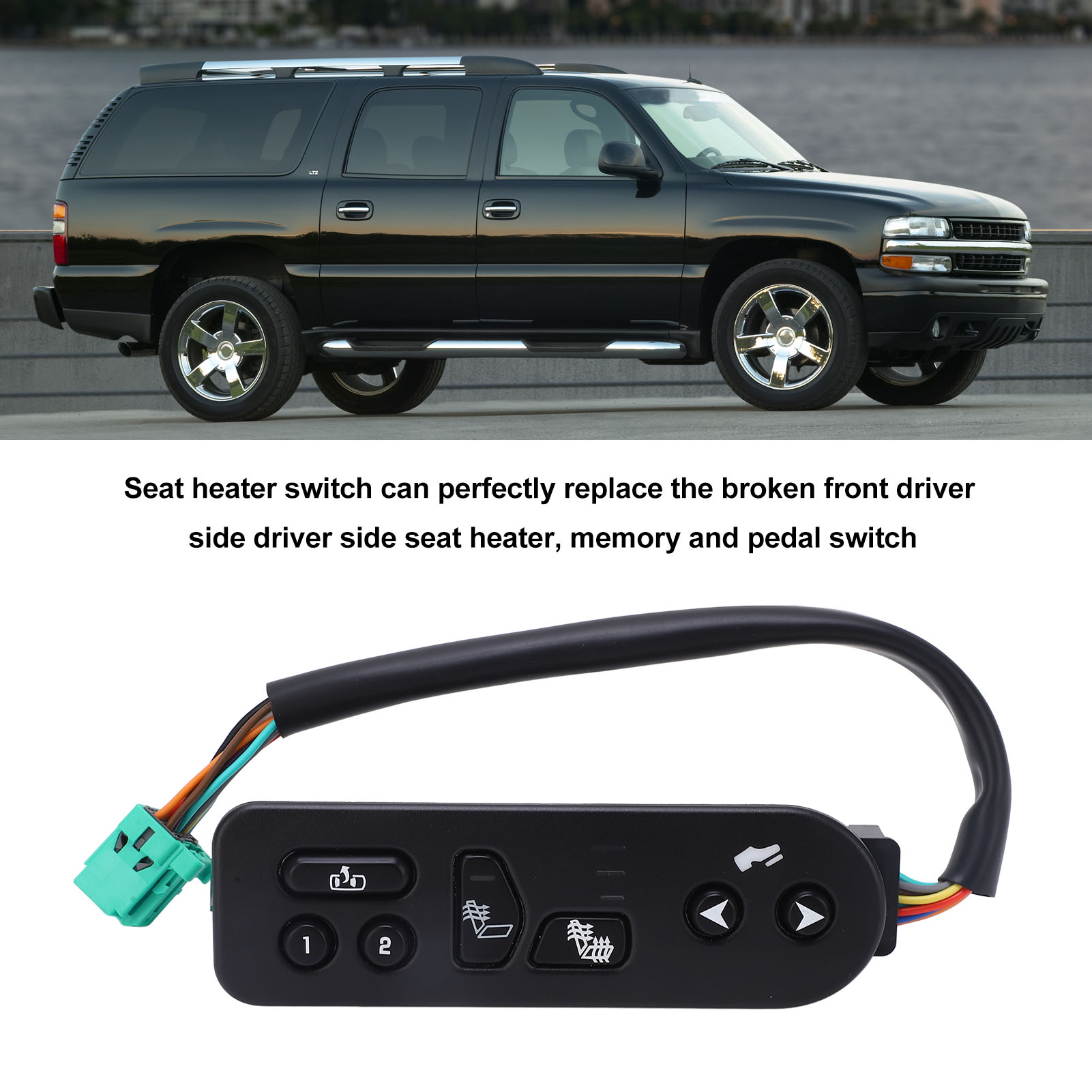 15116862, Lightweight Front Driver Seat Heater Switch Compact Size Seat Heater Memory Switch for Car Refitting. 