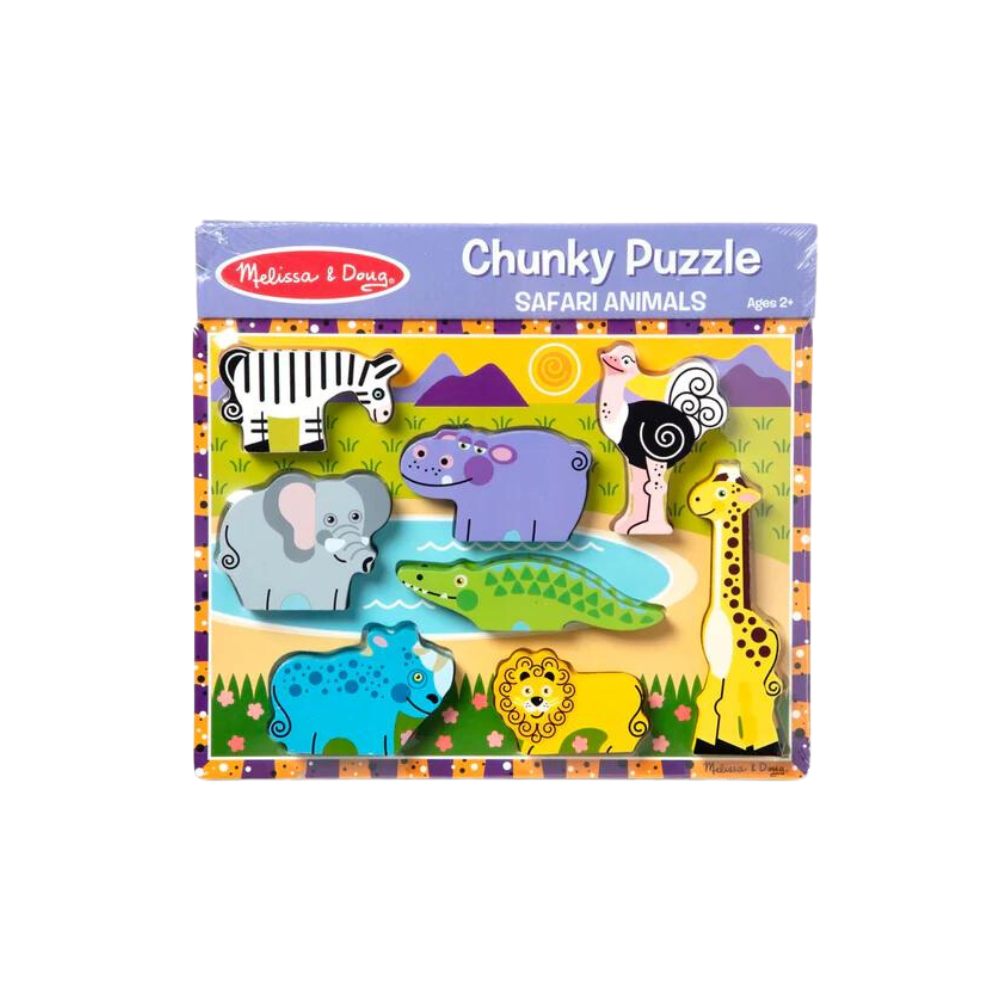 Melissa and doug chunky puzzle 2024 safari animals