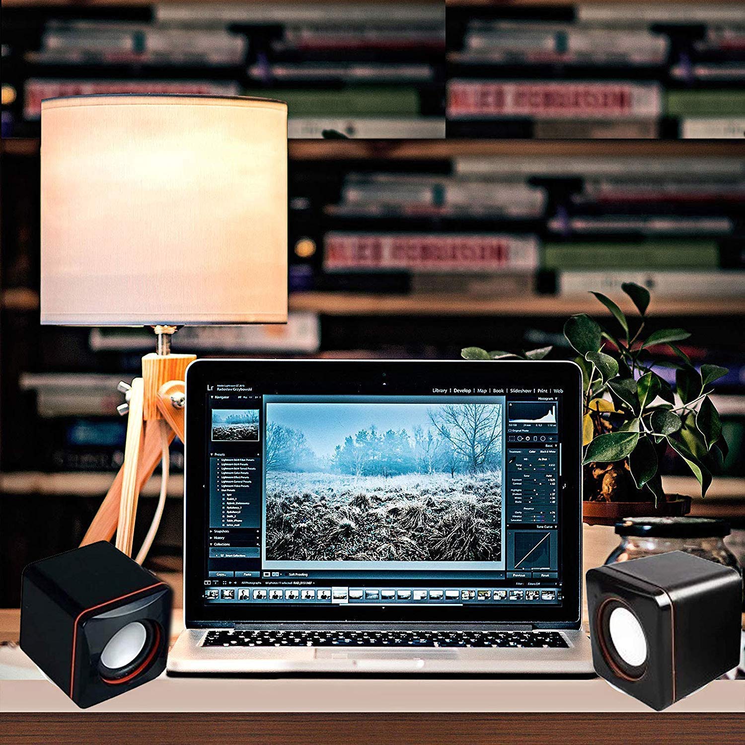 Speakers USB Powered Speakers, Desktop Mini Computer Laptop Speaker Bass Sound Music Player System Wired Speaker Durable. 