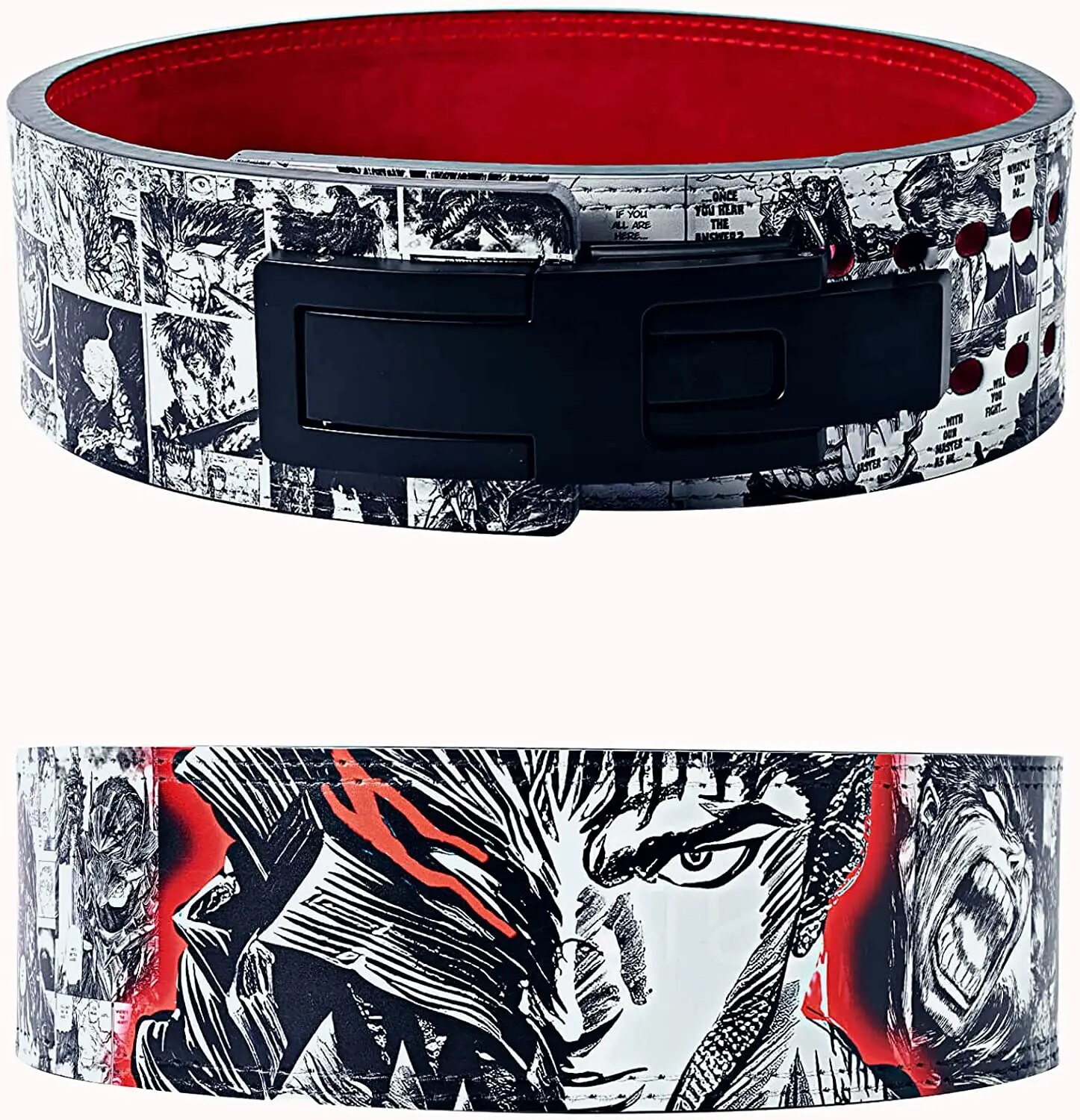 Berserk Anime Weightlifting Belt Leather Weight Lifting Lever Belt for Men Women Gym Fitness Powerlifting Waist and Back Support. 