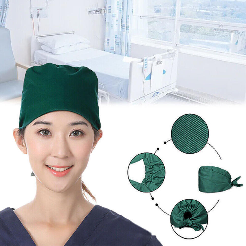Cotton  Scrub Cap Unisex Surgery Cap Theatre Doctor Cap Nurses Work Hat Service Industry Sweat-absorbent Cap. 