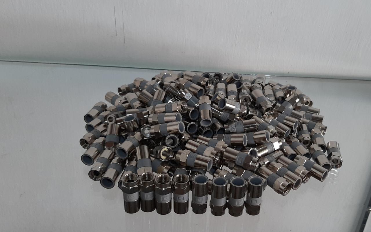 F Connector RG6 Coax Coaxial Adapter Plug for TV, Satellite & Cable TV (25 Pcs in 1 Pack). 