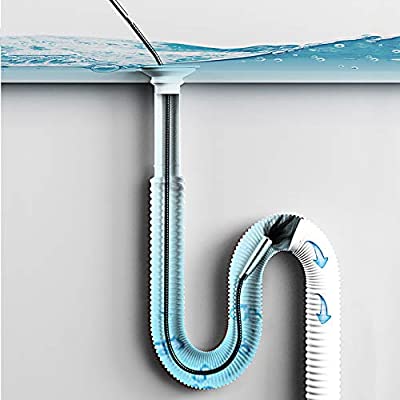 Long Drain Snake Clog Remover Drain Snake, Hair Drain Cleaning Tools, Stainless Steel Hair Catcher Clog Remover Tube Drain Cleaning for Kitchen/Sink/Bathroom Tub/Toilet. 