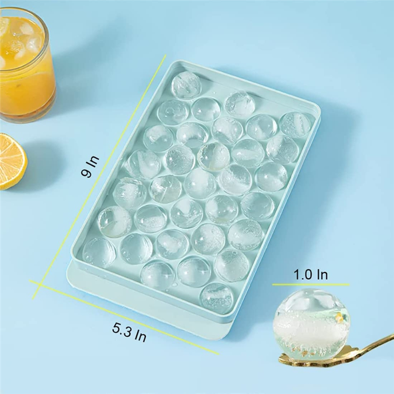 Round Ice Tray Ice Hockey Mold Circle Ice-Cube Tray Plastic for Refrigerator for Ice-Cold Cocktails, Whisky Tea and Coffee. 